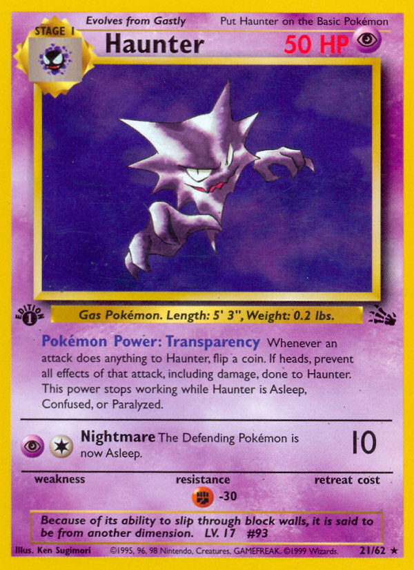 Haunter 21/62 Fossil