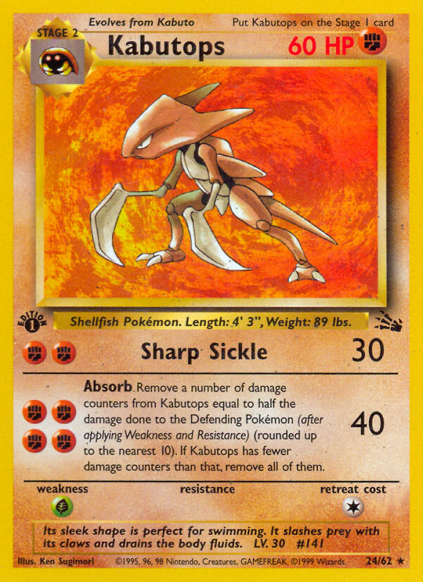 Kabutops 24/62 Fossil