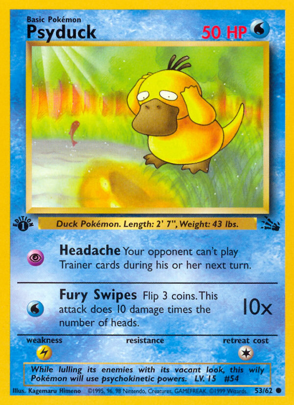 Psyduck 53/62 Fossil