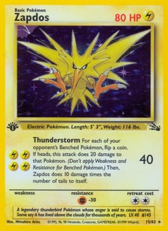 Zapdos 15/62 Fossil