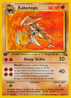 Kabutops 24/62 Fossil