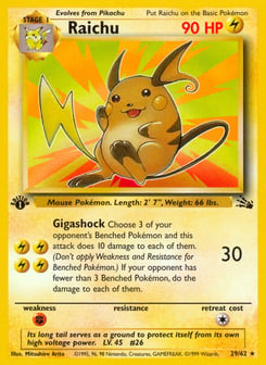 Raichu 29/62 Fossil