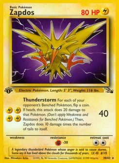 Zapdos 30/62 Fossil