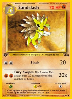Sandslash 41/62 Fossil