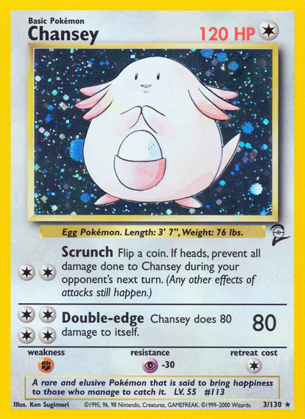 Chansey 3/130 Base Set 2