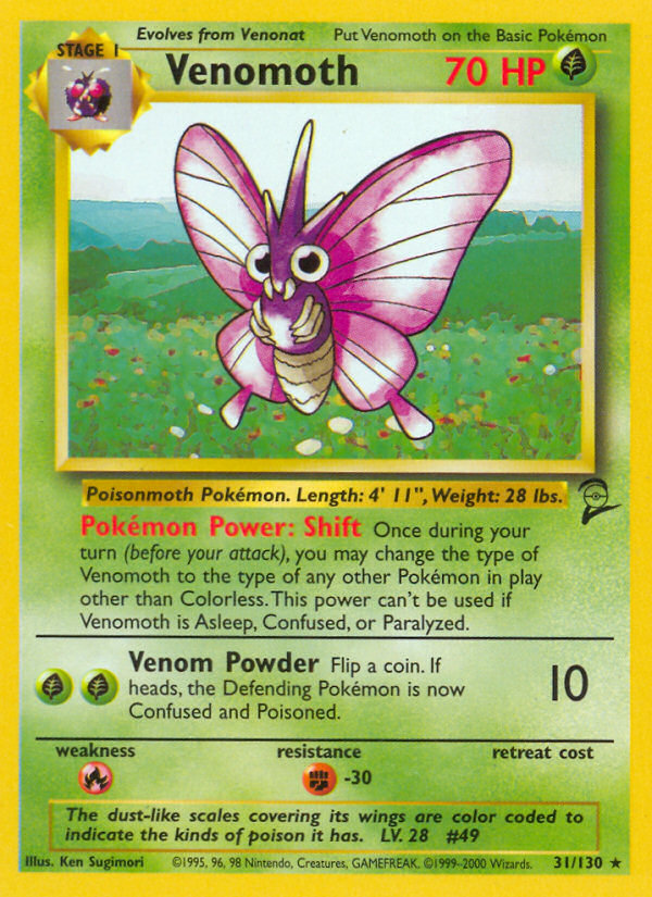 Venomoth 31/130 Base Set 2