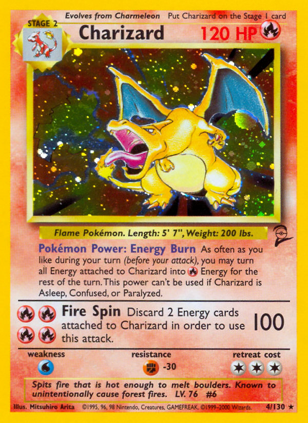 Charizard 4/130 Base Set 2