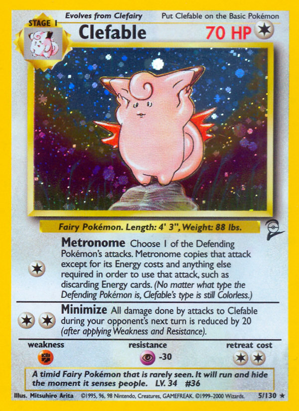 Clefable 5/130 Base Set 2