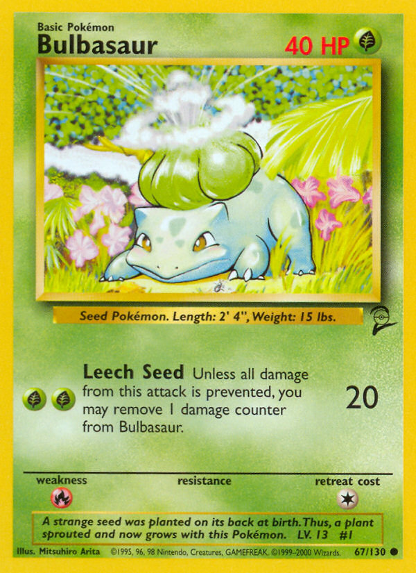 Bulbasaur 67/130 Base Set 2