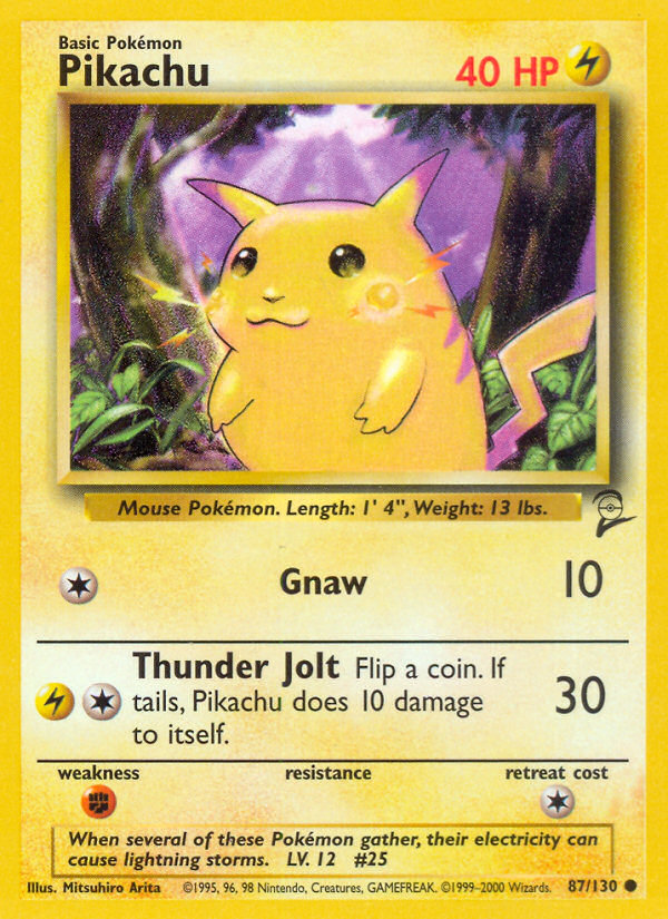 Pikachu 87/130 Base Set 2