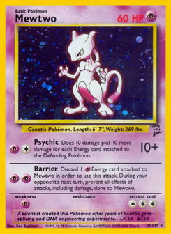 Mewtwo 10/130 Base Set 2