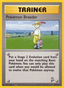 Pokémon Breeder 105/130 Base Set 2