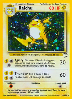 Raichu 16/130 Base Set 2
