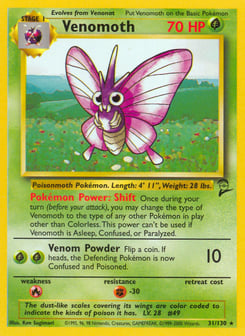 Venomoth 31/130 Base Set 2