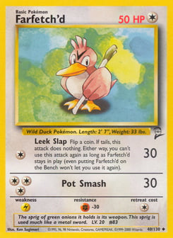 Farfetch'd 40/130 Base Set 2