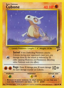 Cubone 70/130 Base Set 2