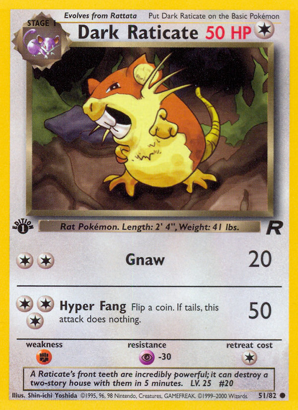 Dark Raticate 51/82 Team Rocket