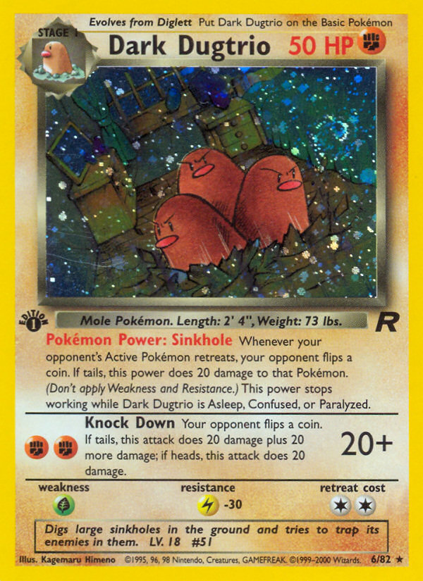 Dark Dugtrio 6/82 Team Rocket