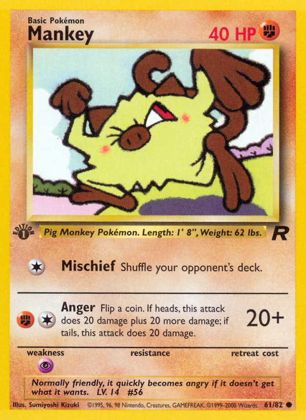 Mankey 61/82 Team Rocket
