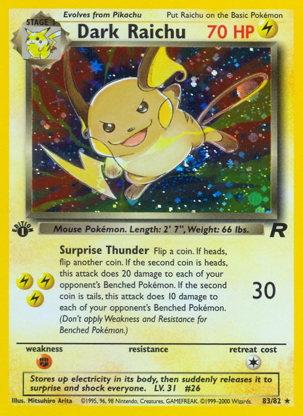 Dark Raichu 83/82 Team Rocket