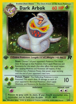 Dark Arbok 2/82 Team Rocket