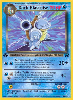 Dark Blastoise 20/82 Team Rocket