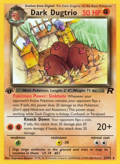 Dark Dugtrio 23/82 Team Rocket