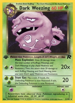 Dark Weezing 31/82 Team Rocket