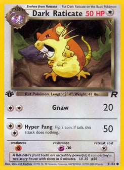Dark Raticate 51/82 Team Rocket