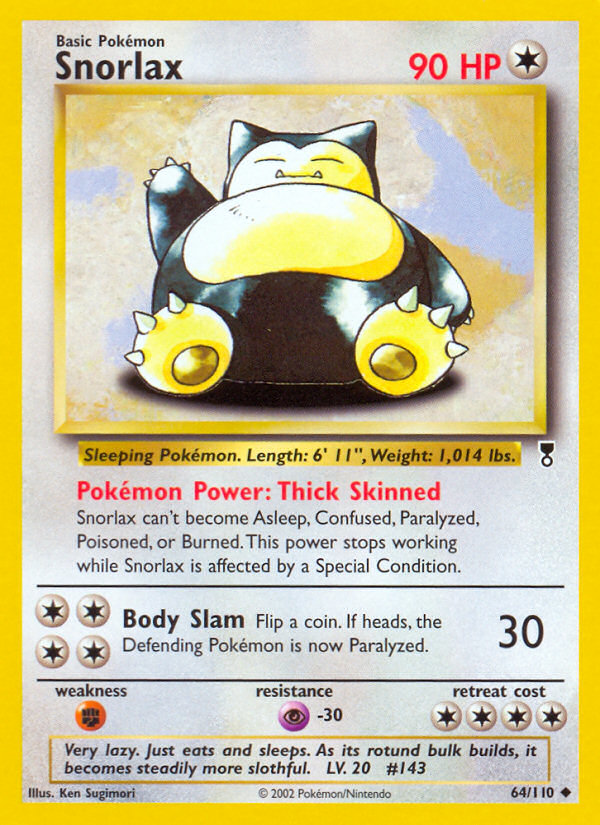 Snorlax 64/110 Legendary Collection