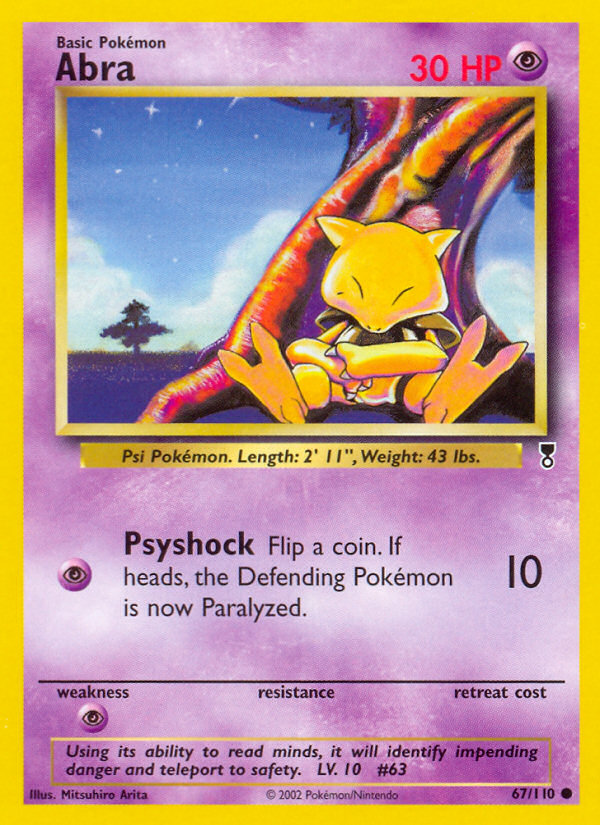 Abra 67/110 Legendary Collection