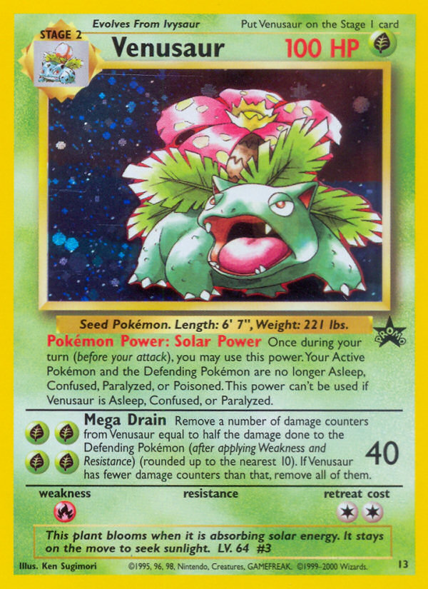 Venusaur 13 Wizards Black Star Promos
