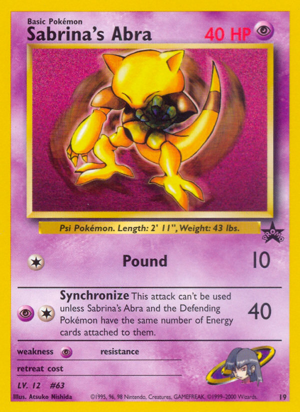 Sabrina's Abra 19 Wizards Black Star Promos