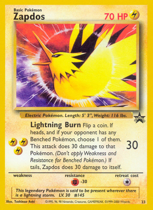 Zapdos 23 Wizards Black Star Promos