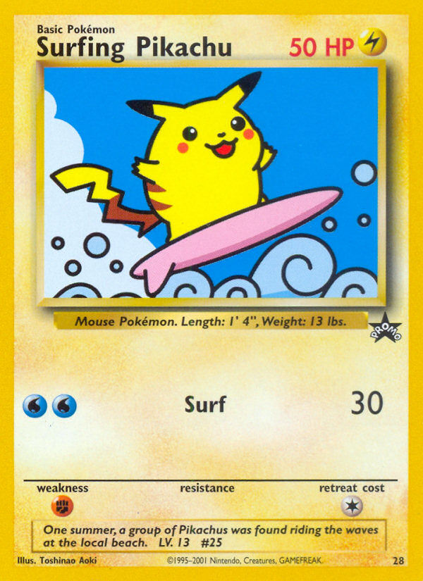 Surfing Pikachu 28 Wizards Black Star Promos