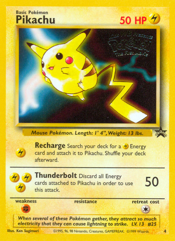 Pikachu 4 Wizards Black Star Promos