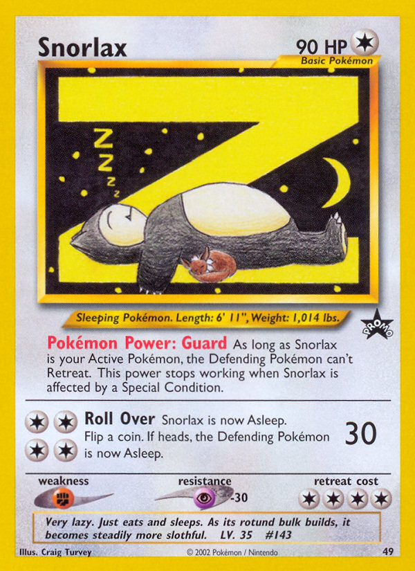 Snorlax 49 Wizards Black Star Promos