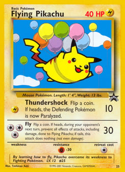 Flying Pikachu 25 Wizards Black Star Promos