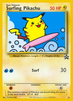 Surfing Pikachu 28 Wizards Black Star Promos