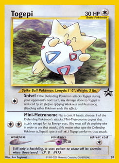 Togepi 30 Wizards Black Star Promos
