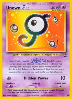 Unown [J] 38 Wizards Black Star Promos