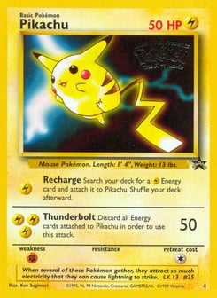 Pikachu 4 Wizards Black Star Promos
