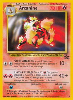 Arcanine 6 Wizards Black Star Promos