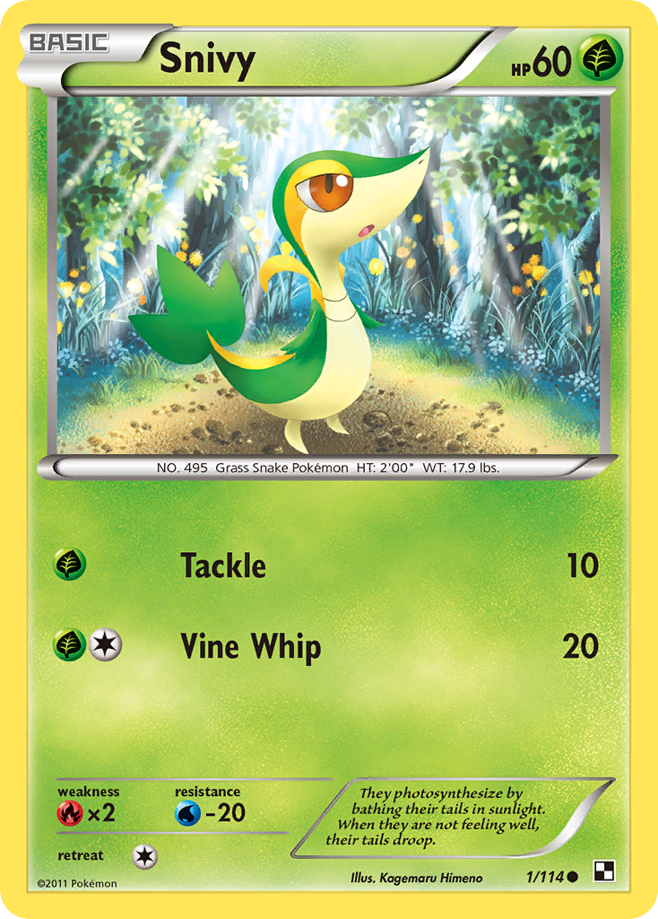 Snivy 1/114 Black & White