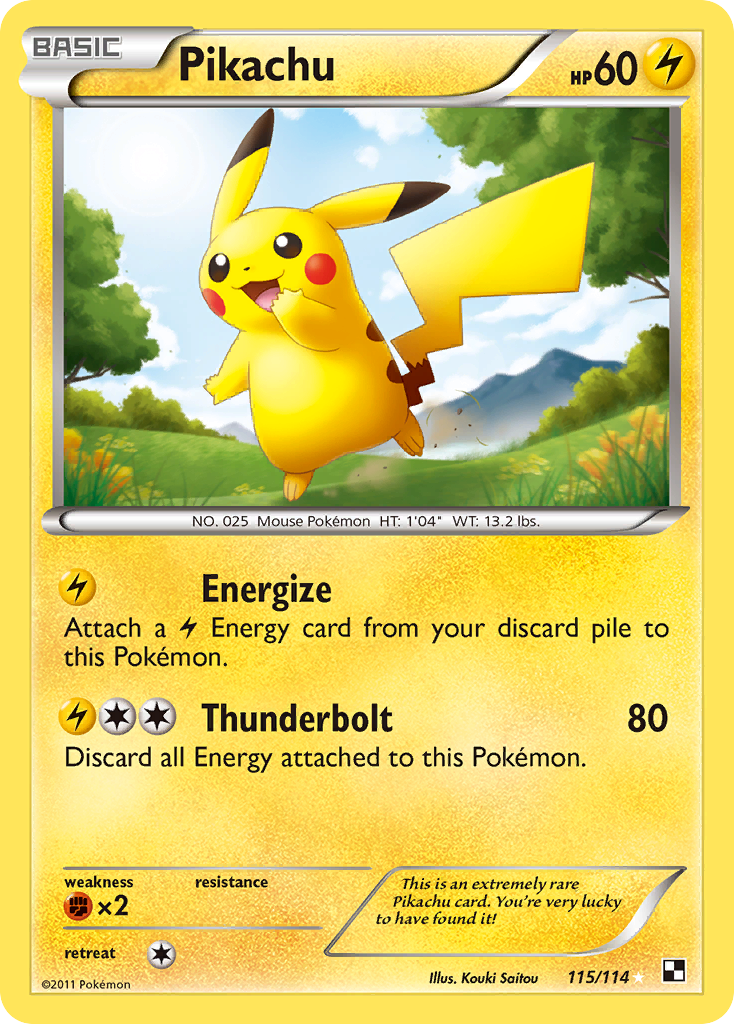 Pikachu 115/114 Black & White