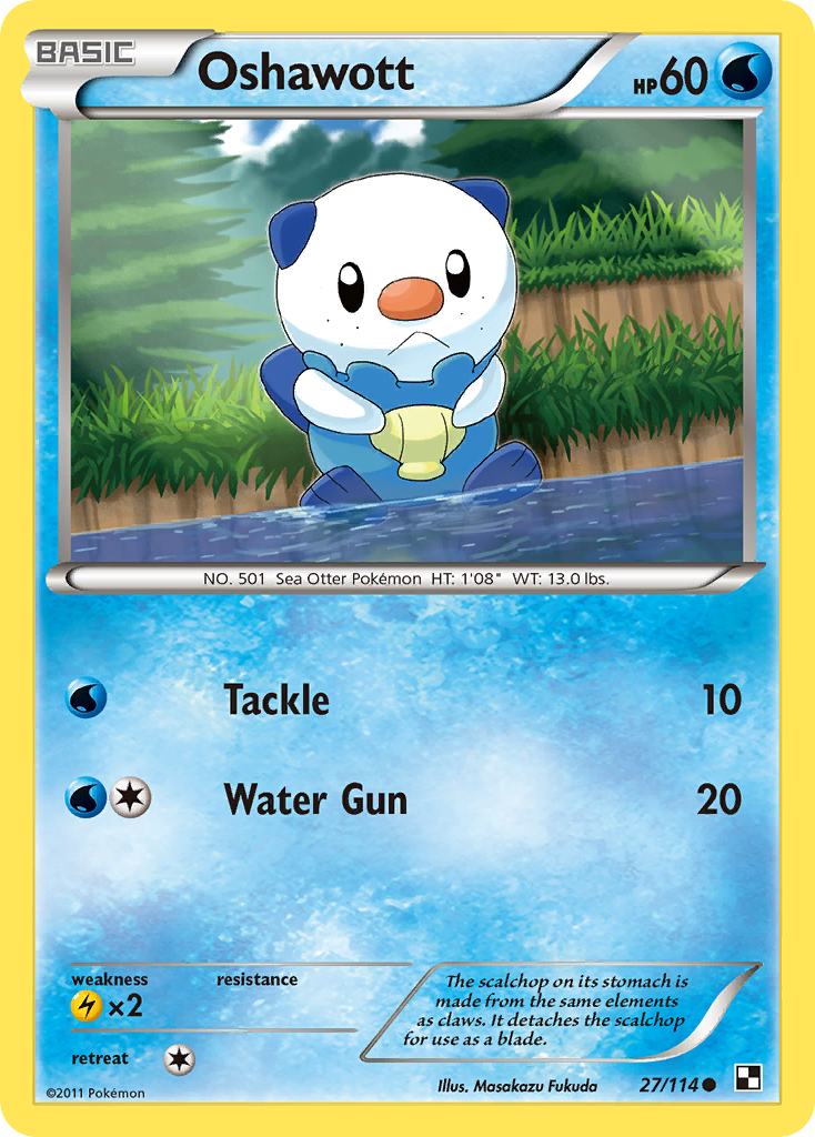 Oshawott 27/114 Black & White