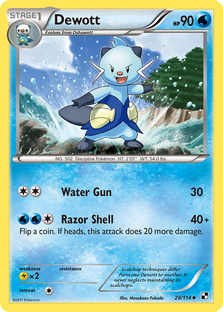 Dewott 29/114 Black & White