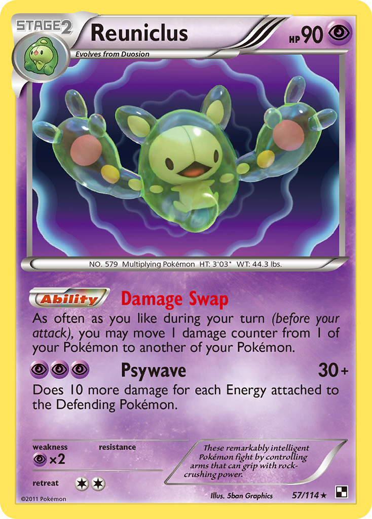 Reuniclus 57/114 Black & White