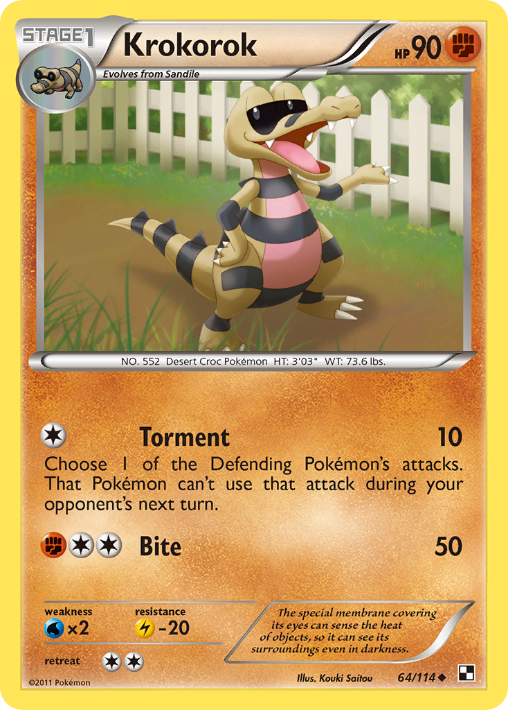 Krokorok 64/114 Black & White