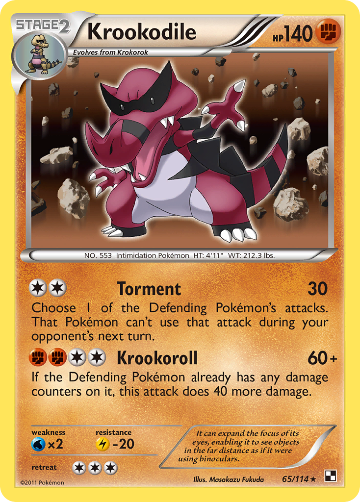 Krookodile 65/114 Black & White